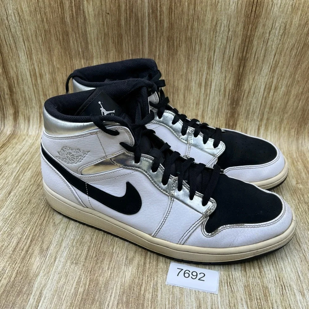 Nike Air Jordan 1 Mid Alternate Think 16 Men's Size 12 Shoes Sneakers 554724-121